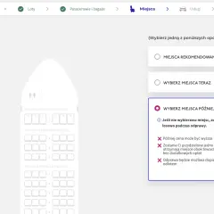 W Wizzair można wybrać miejsca później, ale zostaną przydzielone losowo.