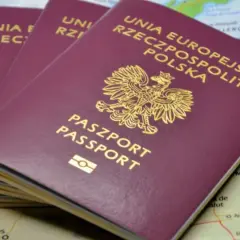 Trzy polskie paszporty leżą na mapie. Zastanawiasz się, gdzie uiścić opłatę za paszport?