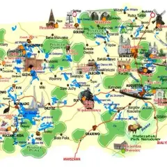 Mapa miejscowości na Mazurach i najlepsze lokalizacje na wypoczynek