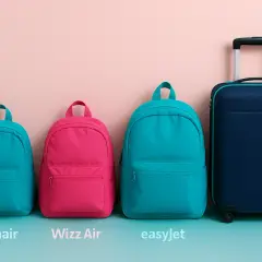 Porównanie rozmiarów bagażu podręcznego. Dowiedz się, jak dokupić bagaż w Ryanair, by zmieścić więcej rzeczy.