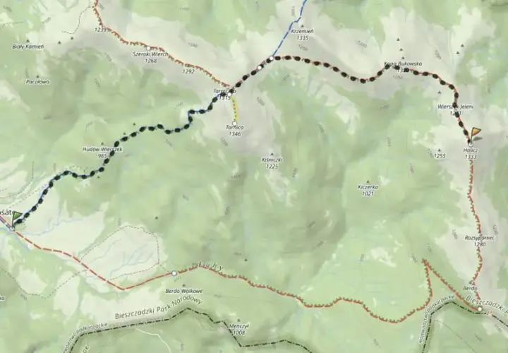 Mapa pętli bieszczadzkiej i najlepsze szlaki turystyczne w Bieszczadach