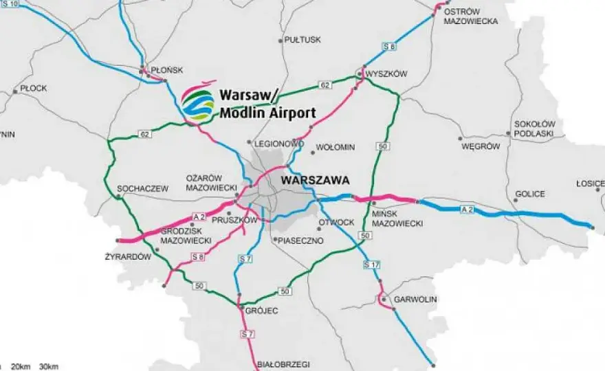 Jak dojechać z centrum Warszawy na lotnisko Modlin bez stresu i wysokich kosztów