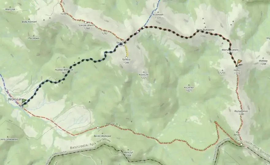 Mapa pętli bieszczadzkiej i najlepsze szlaki turystyczne w Bieszczadach