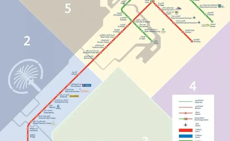 Przewodnik po liniach metra w Dubaju, stacjach i podróży po mieście